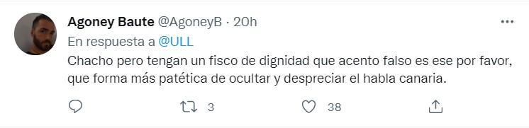 Críticas al anuncio de la Universidad de la Laguna Twitter 4