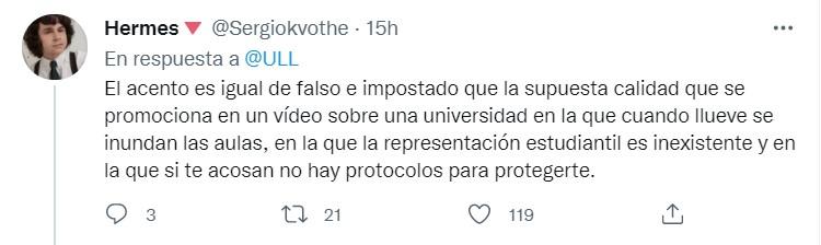 Críticas al anuncio de la Universidad de la Laguna Twitter