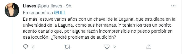 Críticas al anuncio de la Universidad de la Laguna Twitter 2