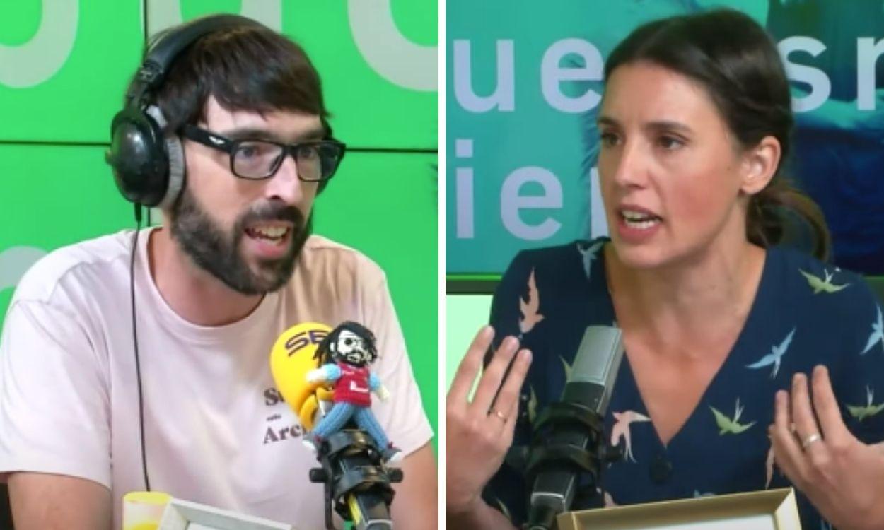 Quique Peinado e Irene Montero