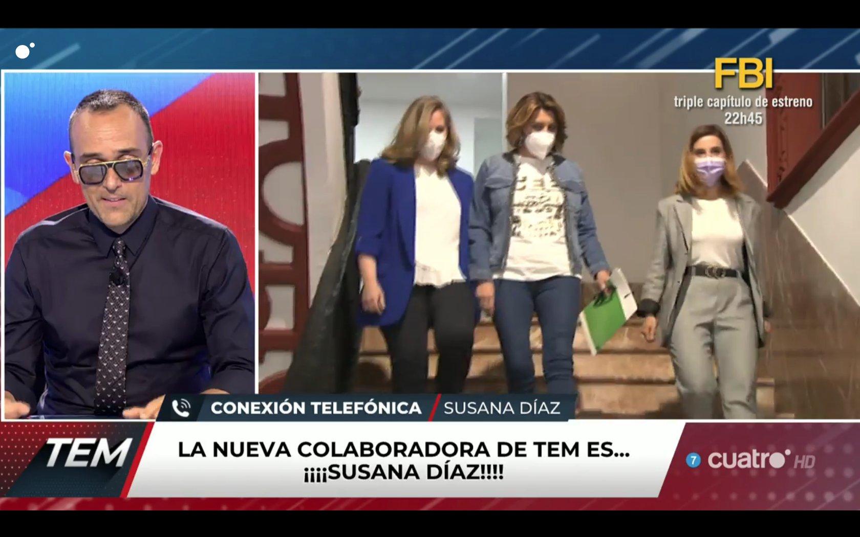 Susana Díaz, nueva colaboradora de 'Todo es Mentira'. Twitter