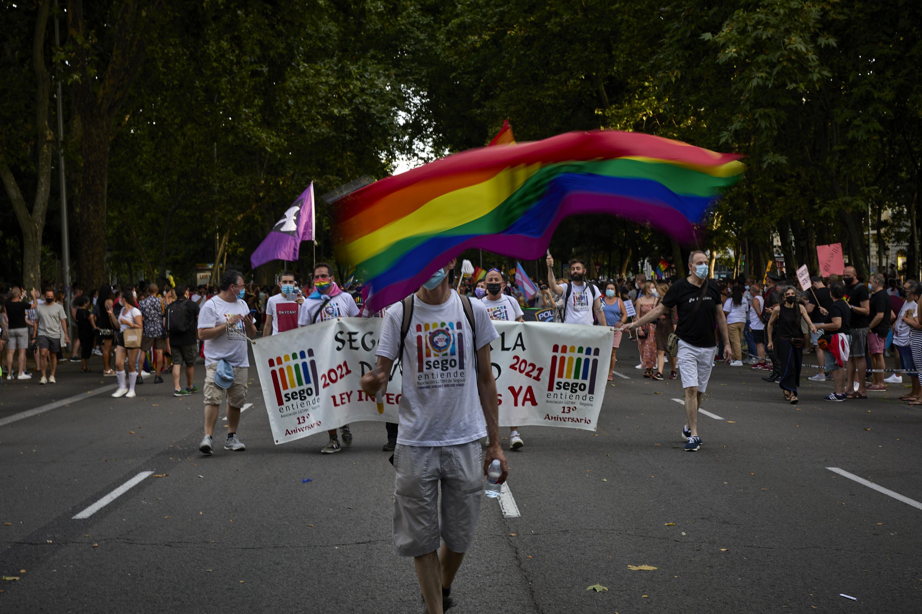 Manifestación del Orgullo LGTBI, a 3 de julio de 2021, en Madrid (España). Jesús Hellín / Europa Press