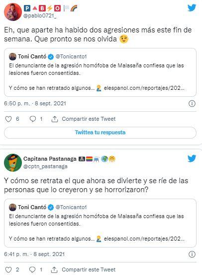 Tuiteros responden al comentario de Toni Cantó en Twitter Tuiteros responden al comentario de Toni Cantó en Twitter
