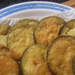 Berenjenas en tempura y ragú de ternera