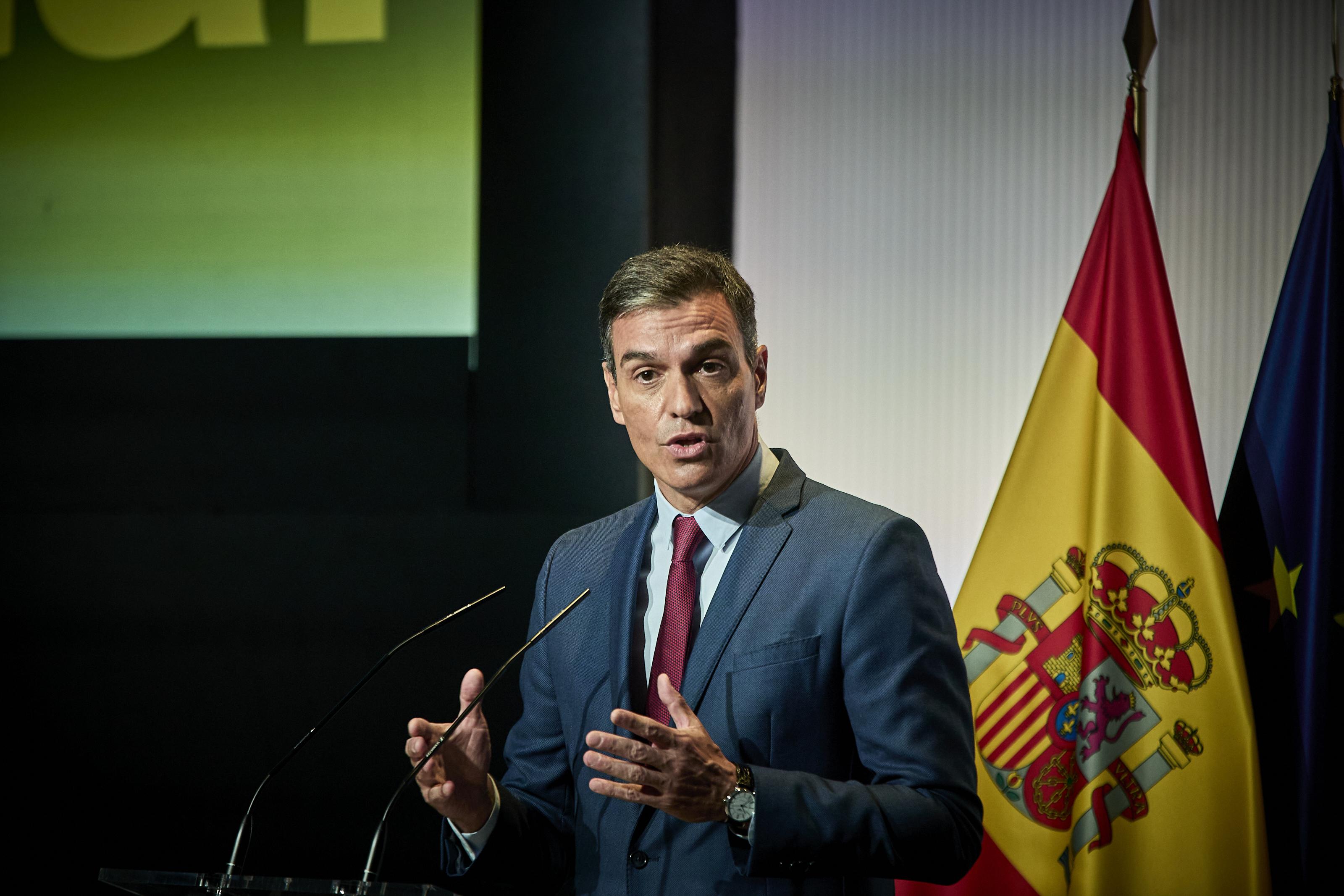 El presidente del Gobierno, Pedro Sánchez, interviene en un acto para abrir el nuevo curso político. Jesús Hellín / Europa Press