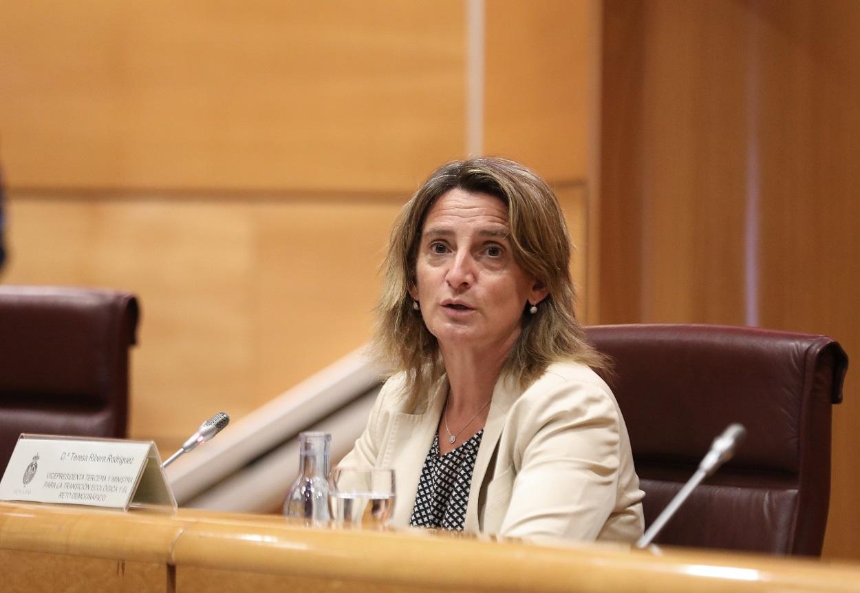 La ministra para la Transición Ecológica y Reto Demográfico, Teresa Ribera. Europa Press