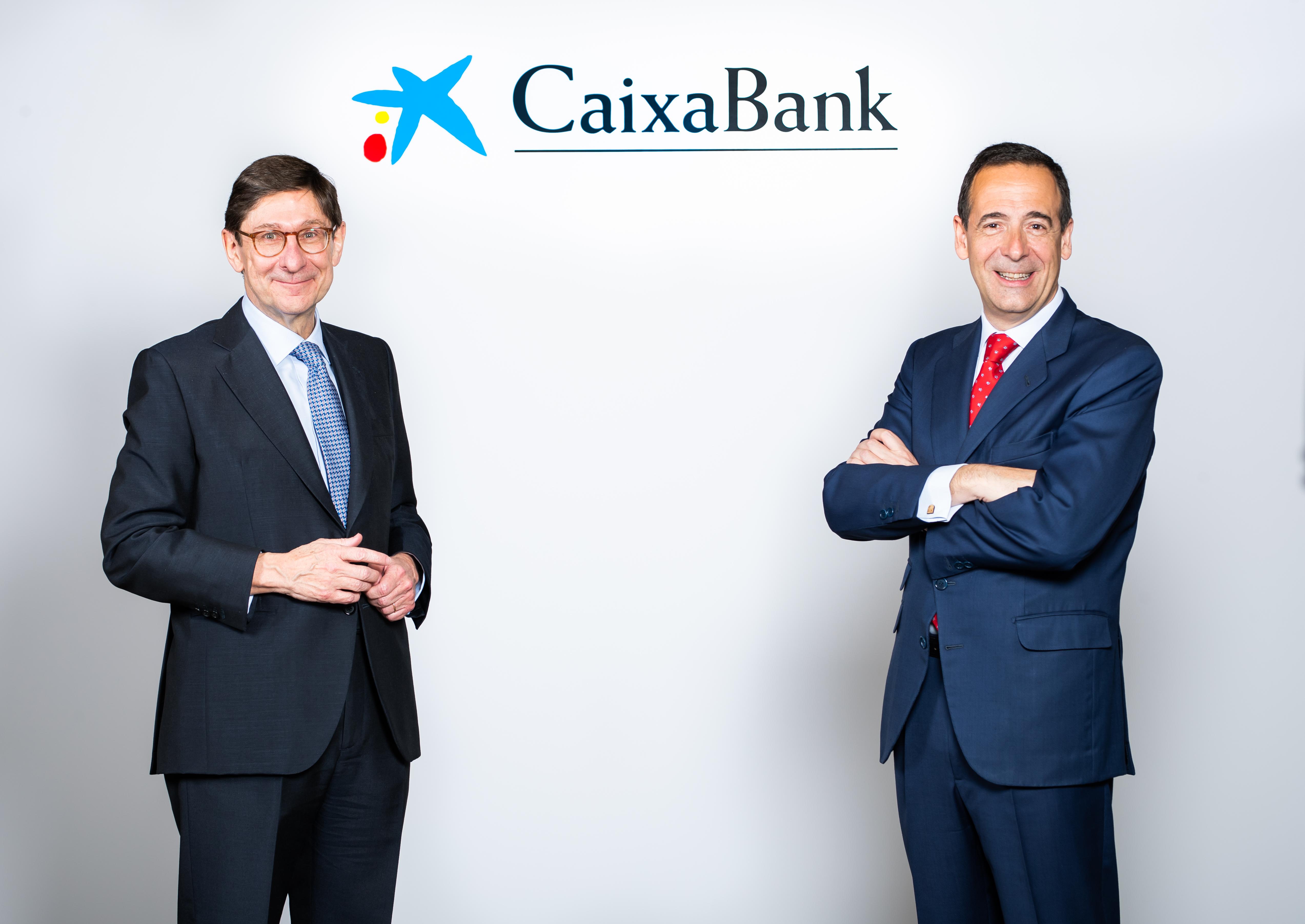 José Ignacio Goirigolzarri, presidente de CaixaBank, y Gonzalo Gortázar, consejero delegado