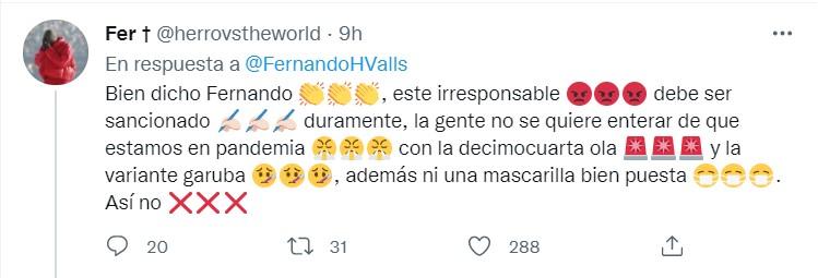 Críticas a la actitud de Vinicus Júnior Twitter