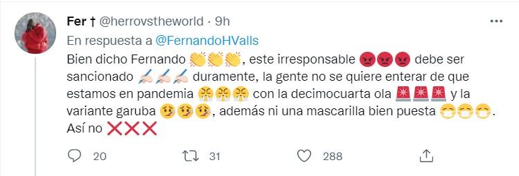 Críticas a la actitud de Vinicus Júnior   Twitter