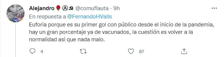 Críticas a la actitud de Vinicus Júnior Twitter 2
