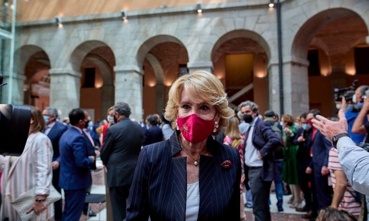 La expresidenta de la Comunidad de Madrid, Esperanza Aguirre, en la sede del gobierno regional. Europa Press.