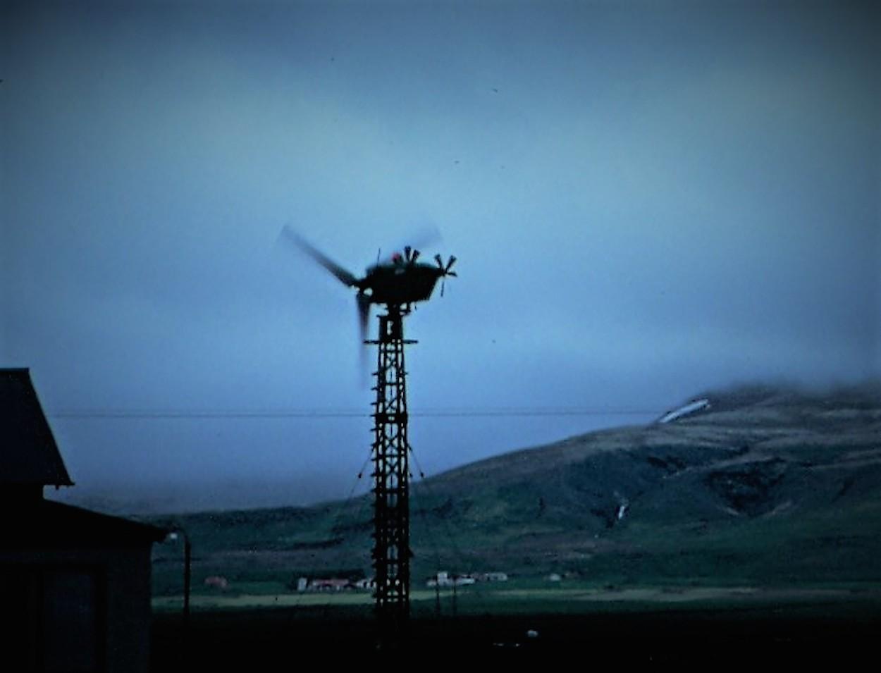 Aerogenerador doméstico en Islandia.
