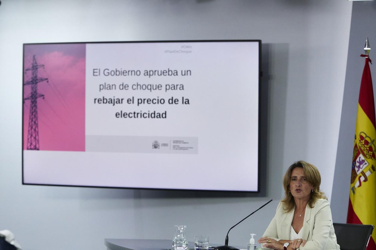 La vicepresidenta tercera y ministra de Transición Ecológica y Reto Demográfico, Teresa Ribera. Europa Press