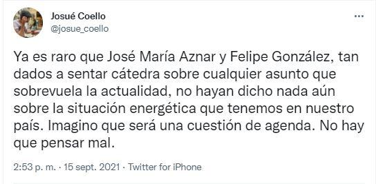 Tuit Josué Coello