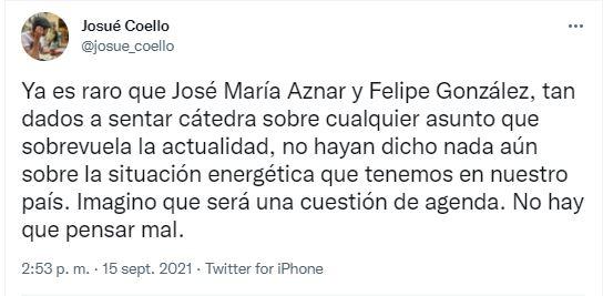 Tuit Josué Coello Tuit Josué Coello