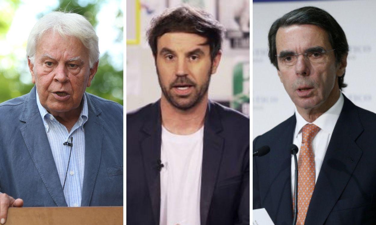 Felipe González, Josué Coello y José María Aznar