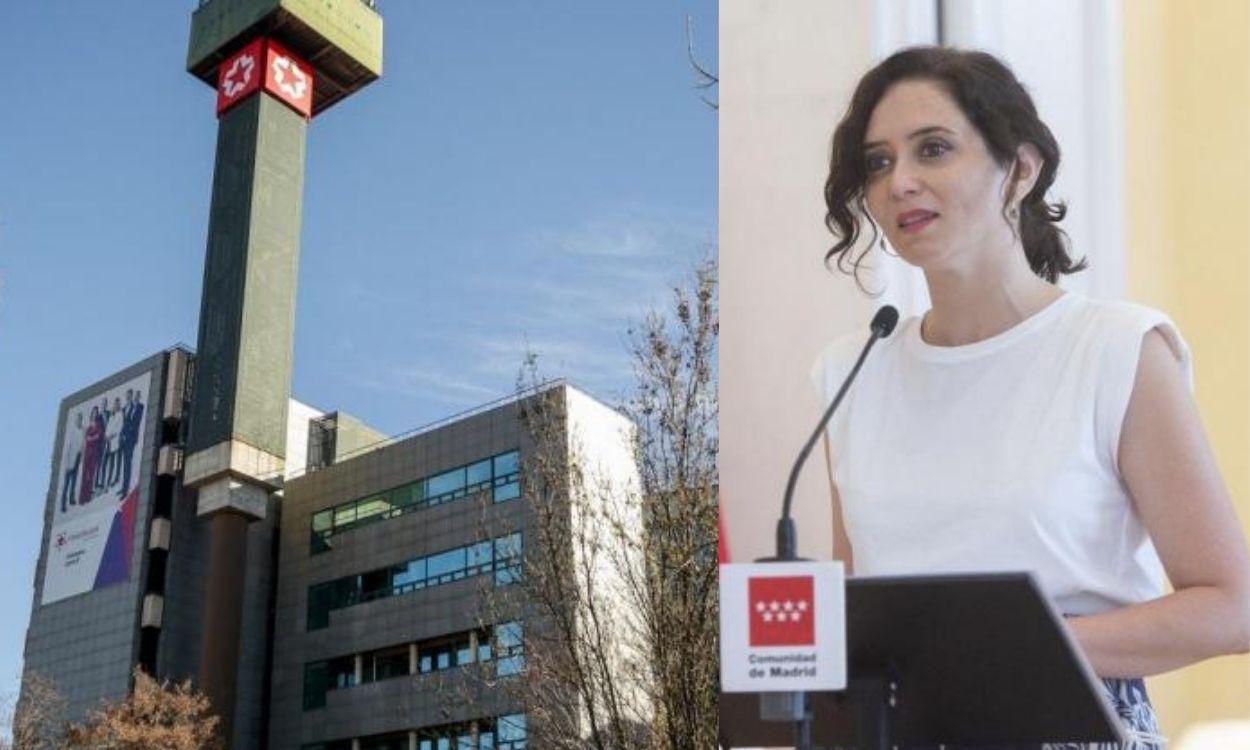 Isabel Díaz Ayuso y la sede de Telemadrid   Archivo