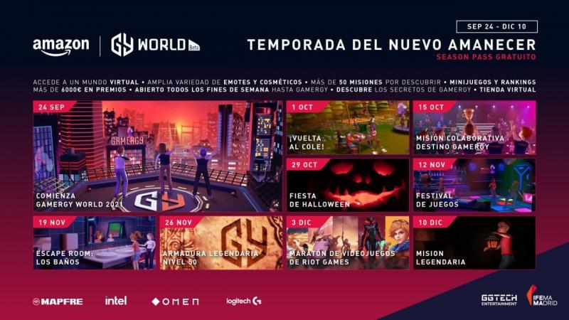 Calendario de eventos Amazon GAMERGY World