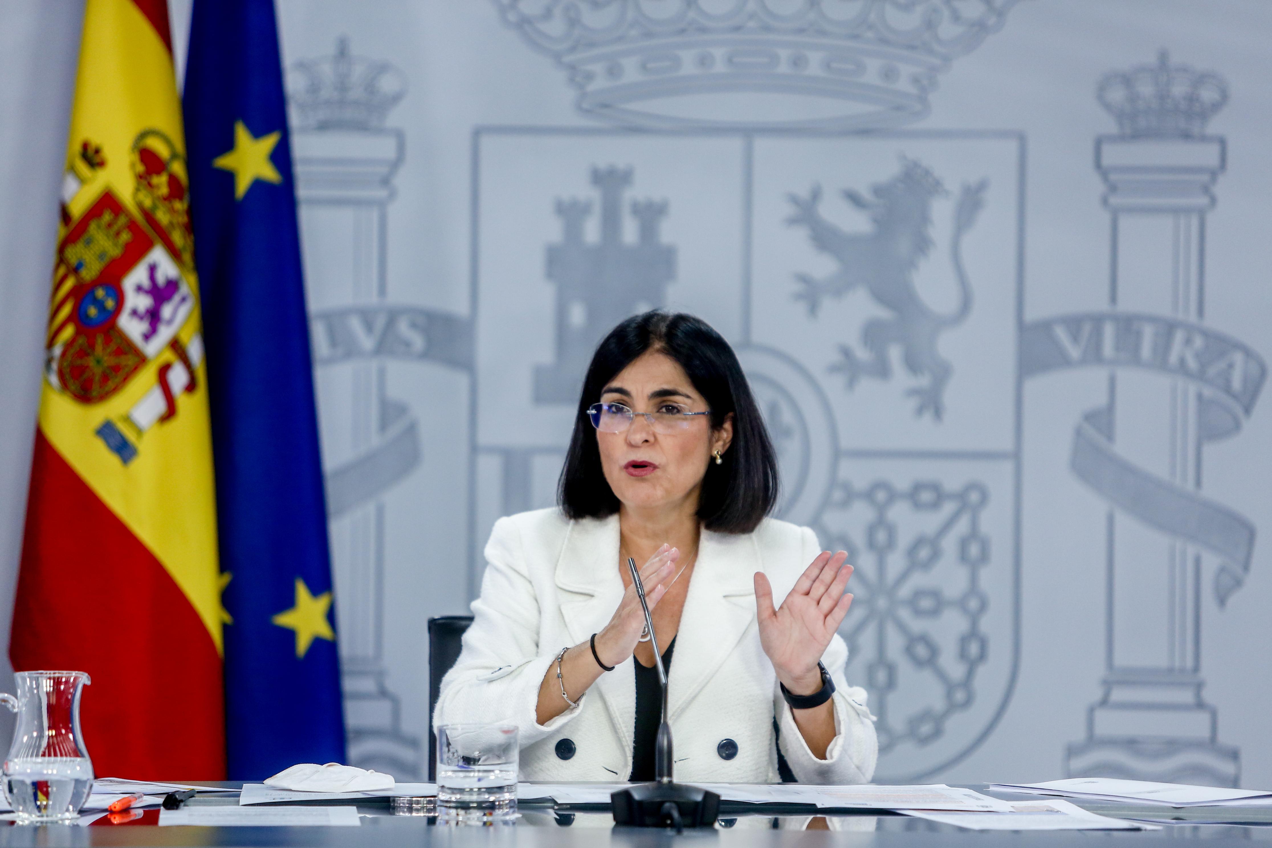 La Ministra de Sanidad, Carolina Darias, en una rueda de prensa. EP