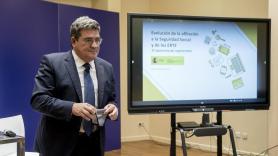 El ministro de Seguridad Social, Inclusión y Migraciones, José Luis Escrivá, durante la presentación de un avance de los datos de afiliación. Europa Press