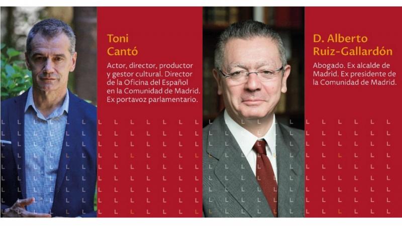 Imagen de presentación de algunos de los profesores, como Cantó o Gallardón, en la web oficial del máster de Liderazgo Imagen de presentación de algunos de los profesores, como Cantó o Gallardón, en la web oficial del máster de Liderazgo