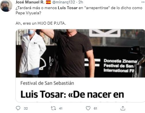 Críticas a Tosar 2 Críticas a Tosar 2
