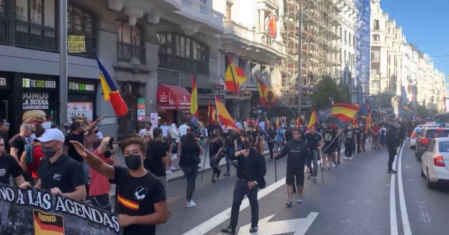Manifestación neonazi en Chueca