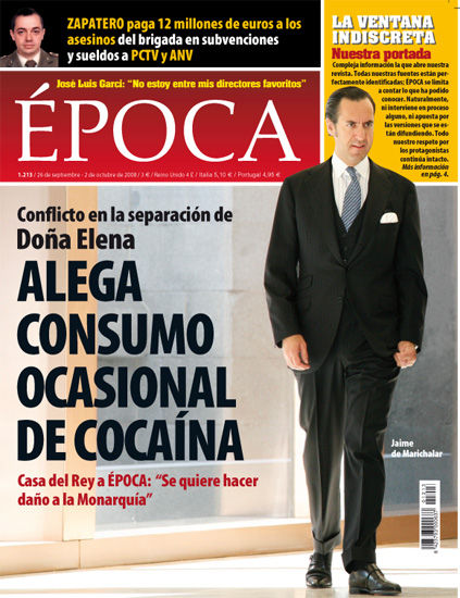 Marichalar no fue injuriado por 'Época', que le acusó de cocainómano ocasional