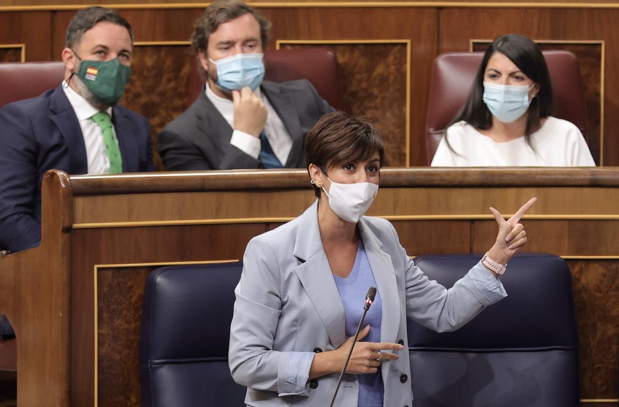 La ministra Portavoz, Isabel Rodríguez, interviene en una sesión de control al Gobierno en el Congreso de los Diputados