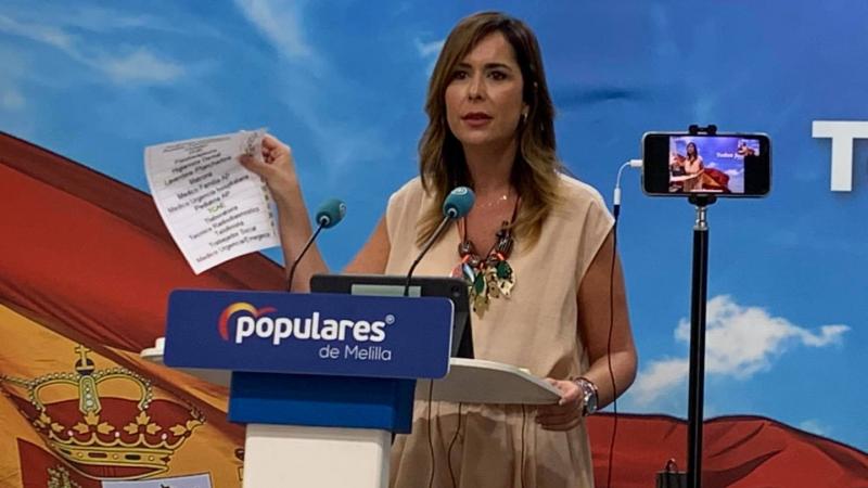 Paz Velázquez, hija de Ignacio Velázquez, en su época en el PP de Melilla.