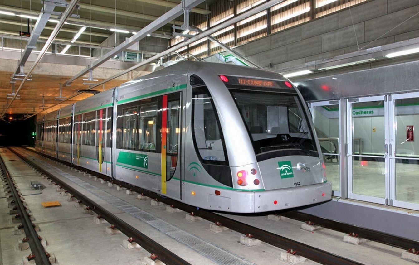 Un convoy del Metro de Sevilla.