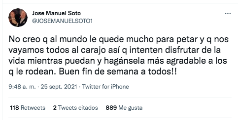 José Manuel Soto tuit