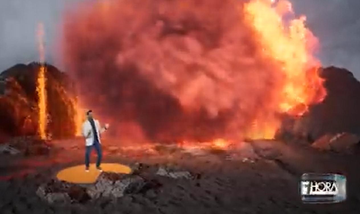 Vídeo de Televisión Canaria sobre la explosión del cono del volcán de Cumbre Vieja