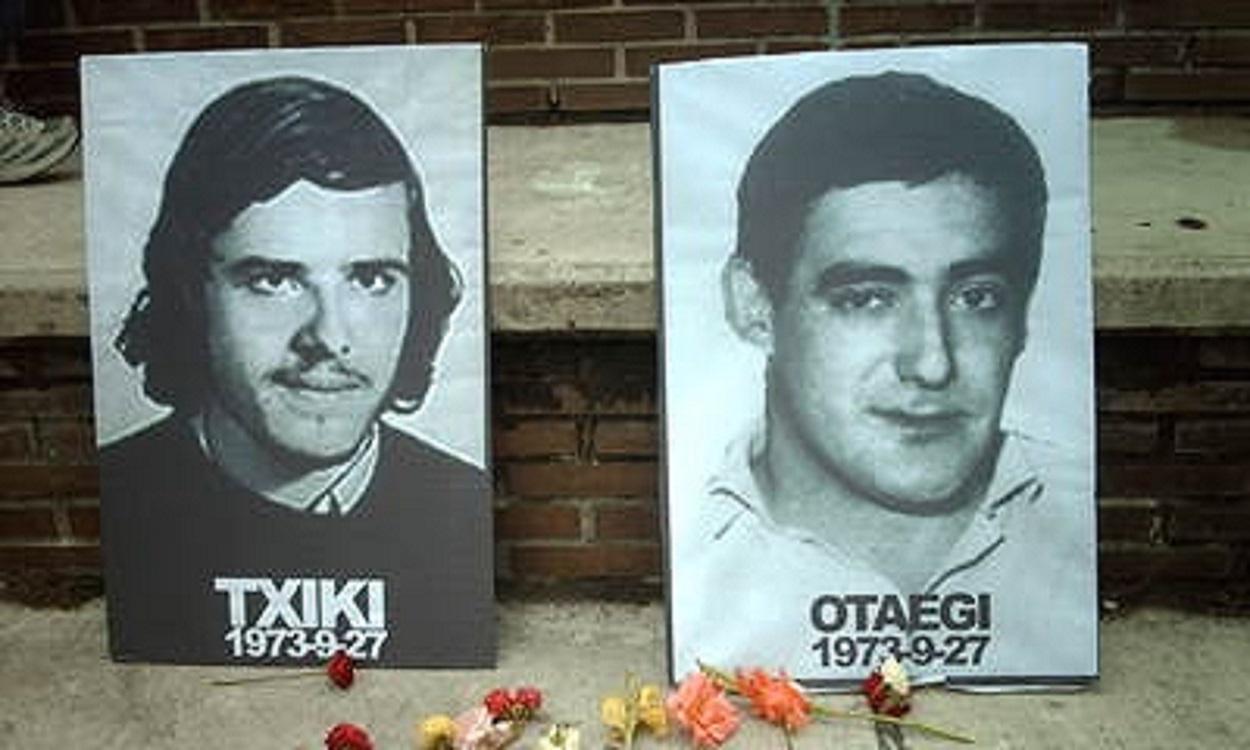 Imagen de dos de los últimos fusilados por el franquismo.