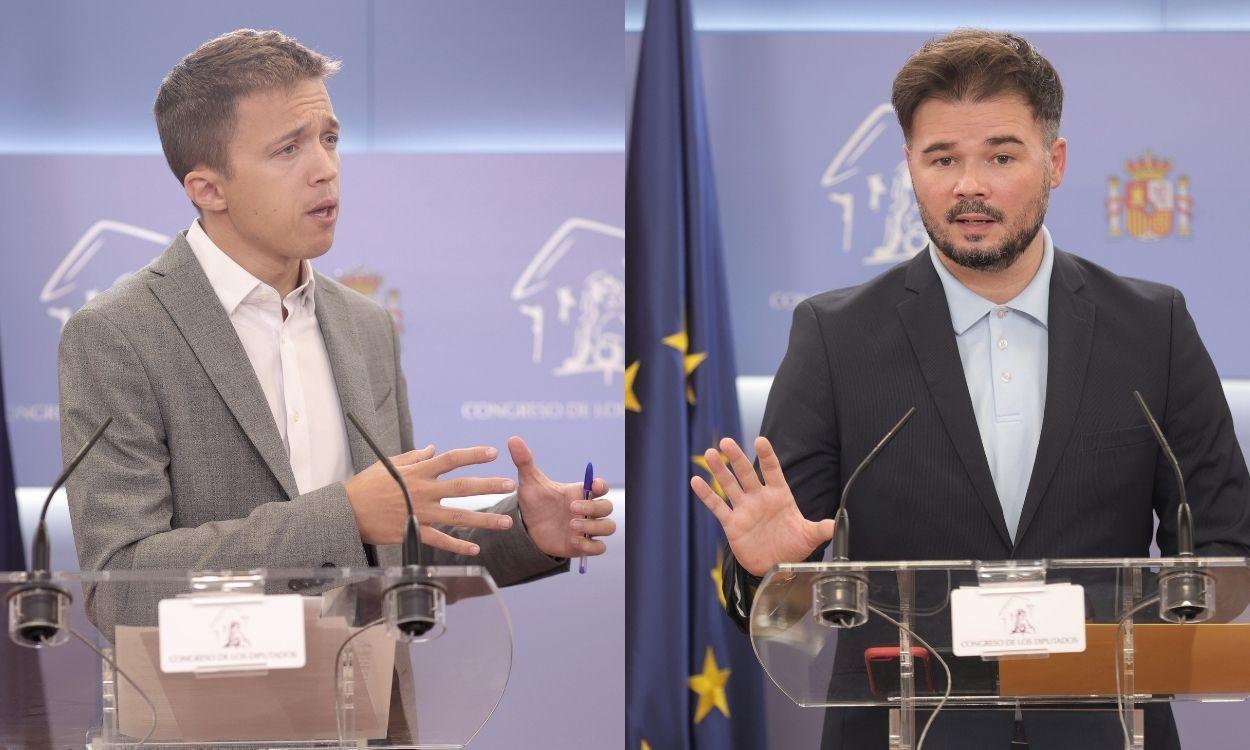 Fotomontaje con imágenes de Íñigo Errejón y Gabriel Rufián