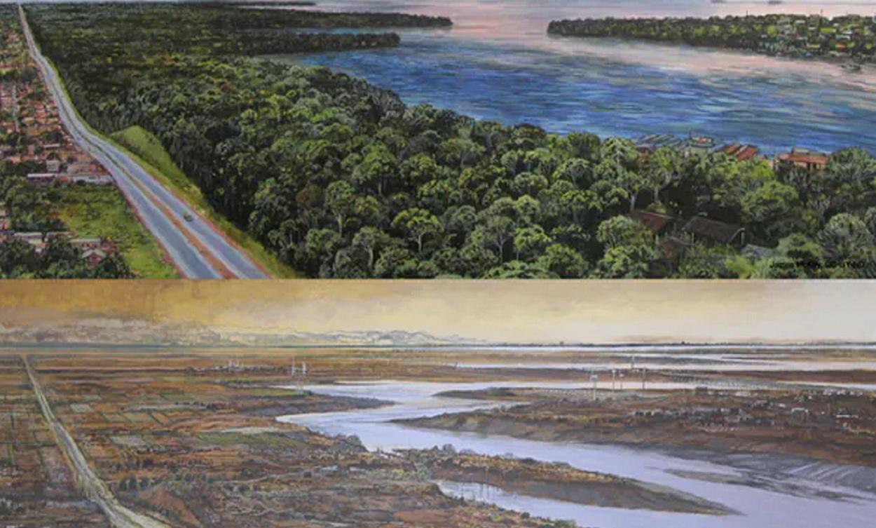 Recreación del Amazonas en 2020 y en 2050. Fuente Global Change Biology