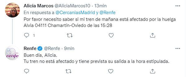 Tuit Renfe comunicación Tuit Renfe comunicación