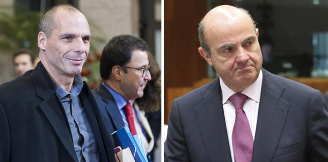 'Flores muertas' entre dos perdedores muy distintos: Varoufakis y De Guindos se intercambian ahora elogios