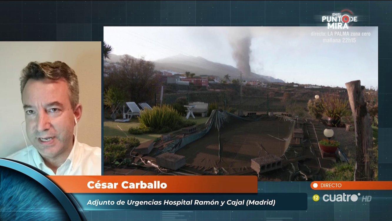 César Carballo en Horizonte hablando sobre el volcán de La Palma. Cuatro
