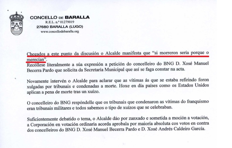 Denuncian a Rajoy, Aguirre y Rafael Hernando ante la Fiscalía por humillar a las víctimas del franquismo