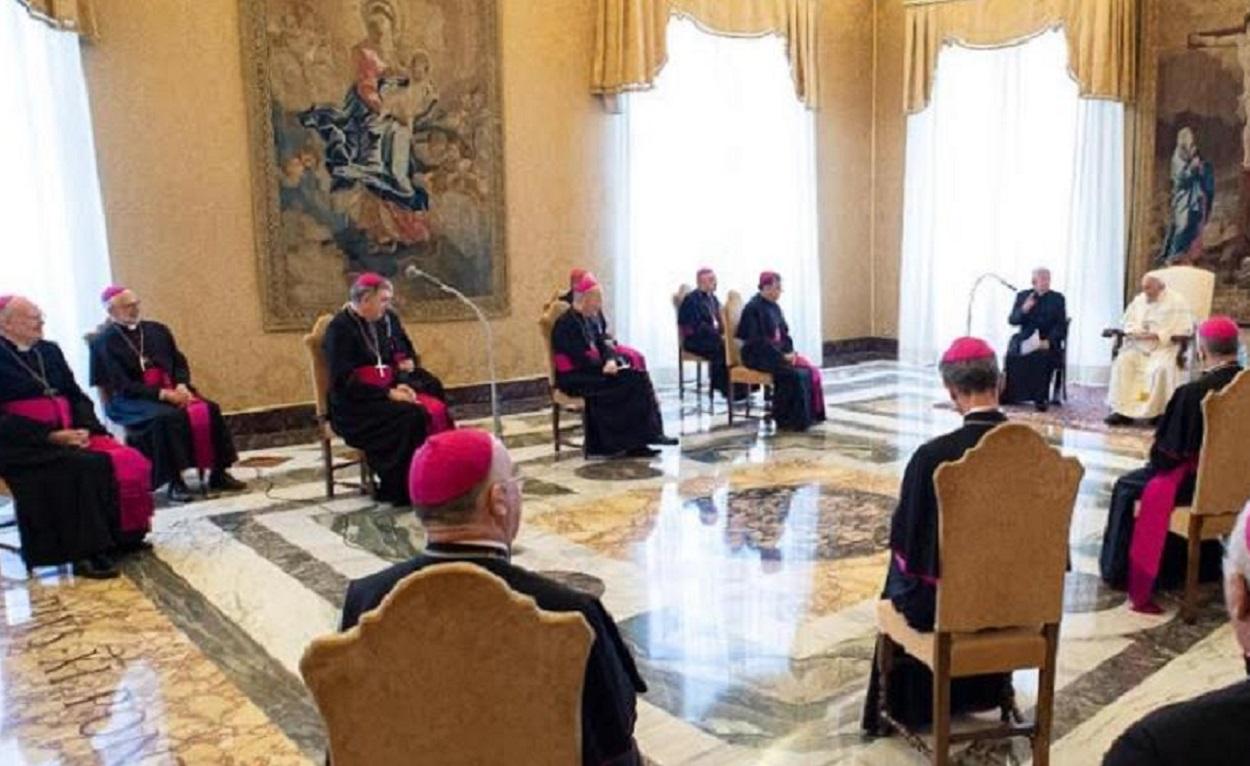 Reunión del Papa con obispos franceses
