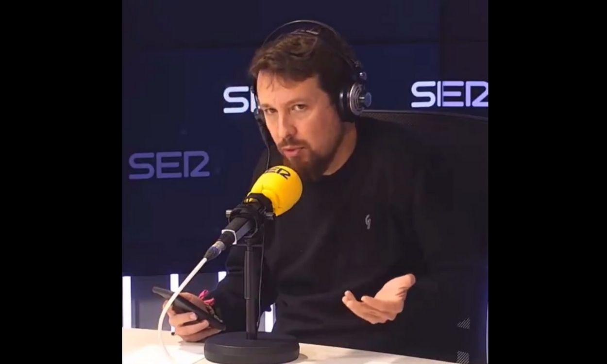 Pablo Iglesias en 'Hora 25'. Cadena SER.