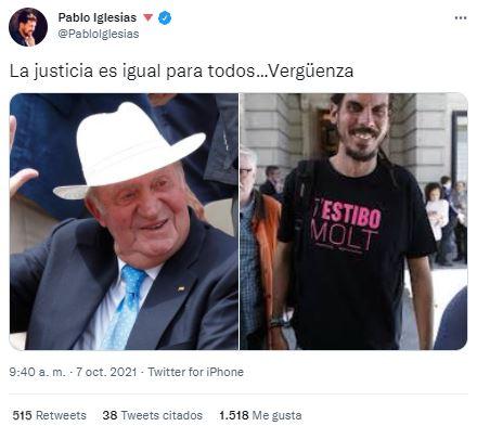 Iglesias critica la condena a Alberto Rodríguez Iglesias critica la condena a Alberto Rodríguez