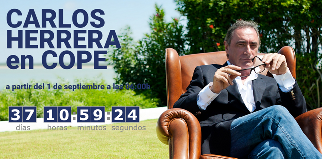 COPE e idolatría: ponen una cuenta atrás con los segundos que restan para el ‘advenimiento’ de Herrera COPE e idolatría: ponen una cuenta atrás con los segundos que restan para el ‘advenimiento’ de Herrera