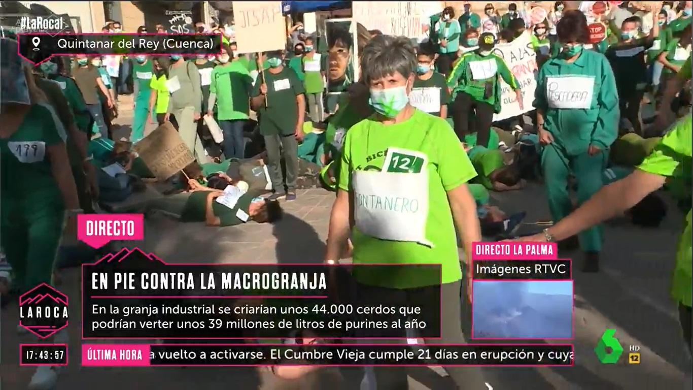 Los vecinos de Quintanar del Rey protestan por una macrogranja. laSexta.