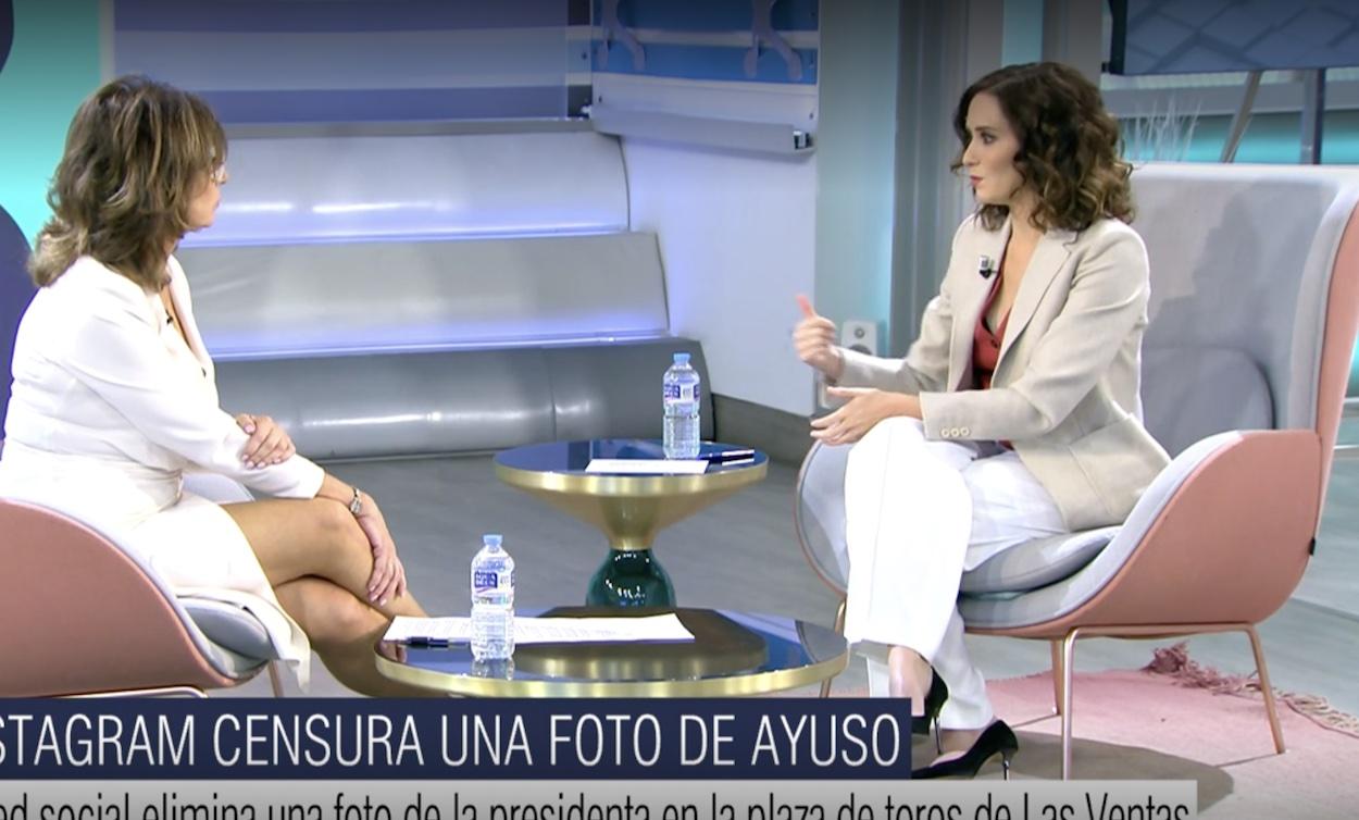 Ana Rosa replica a Ayuso en la entrevista en Telecinco. El Programa de Ana Rosa