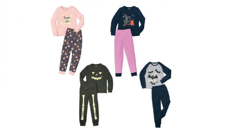 Pijamas para niños de Halloween que brillan en la oscuridad. Aldi Pijamas para niños de Halloween que brillan en la oscuridad. Aldi