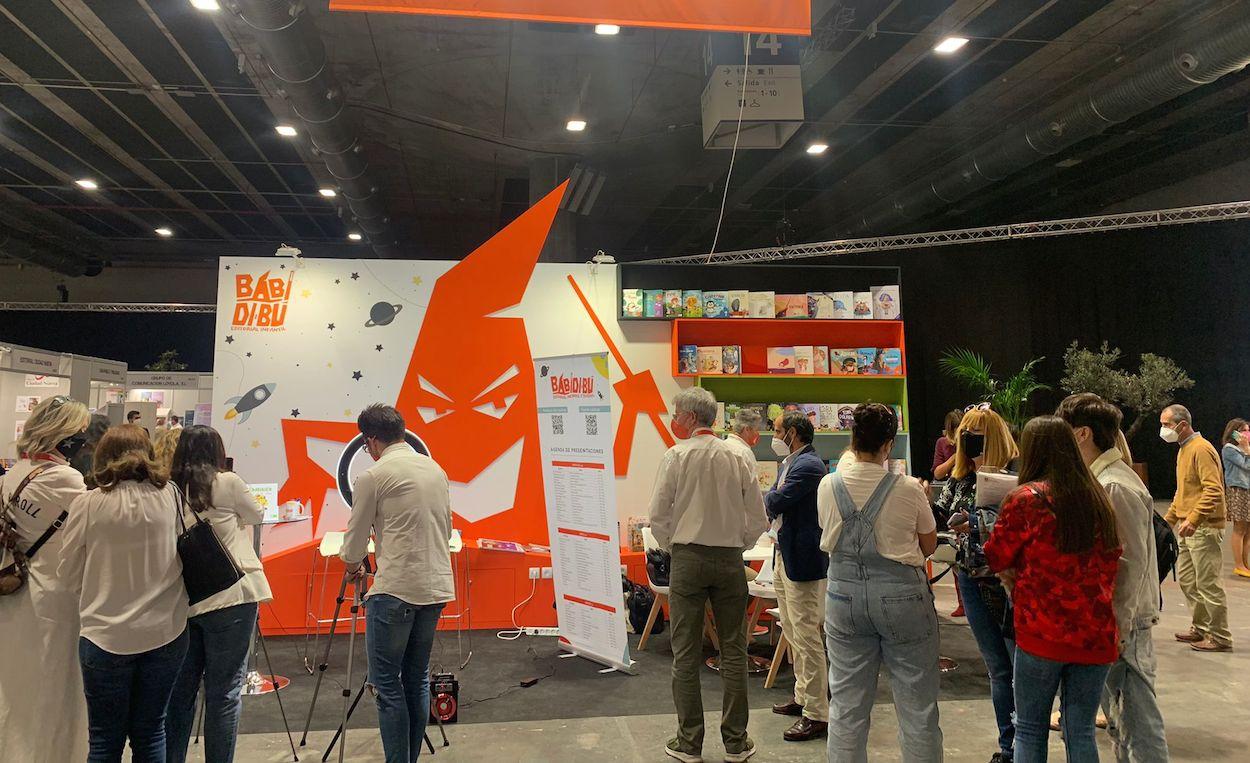 El stand de Babidi-Bú en la Feria Internacional del Libro LIBER 2021.