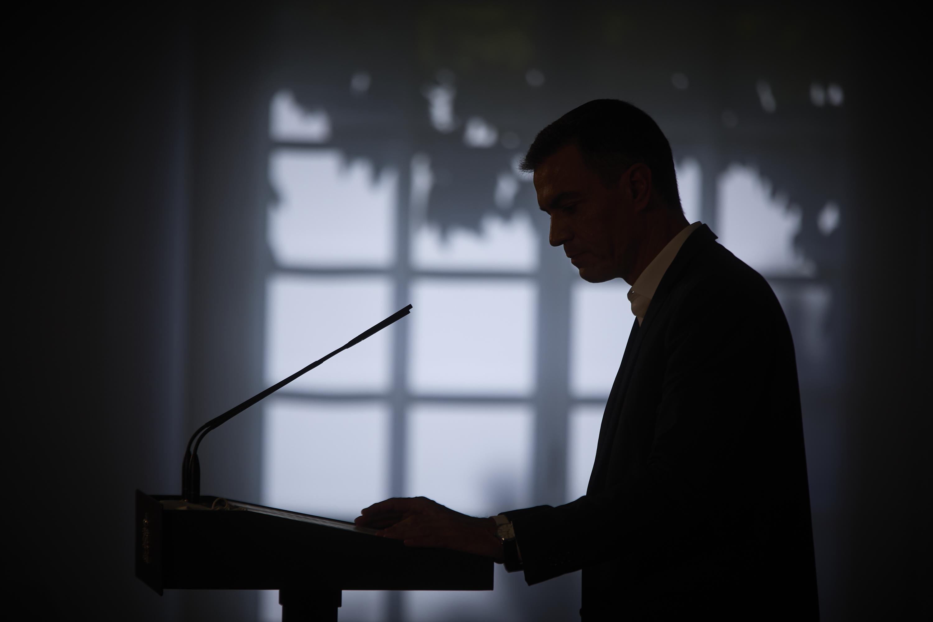 Pedro Sánchez durante un acto institucional por la salud mental. EP