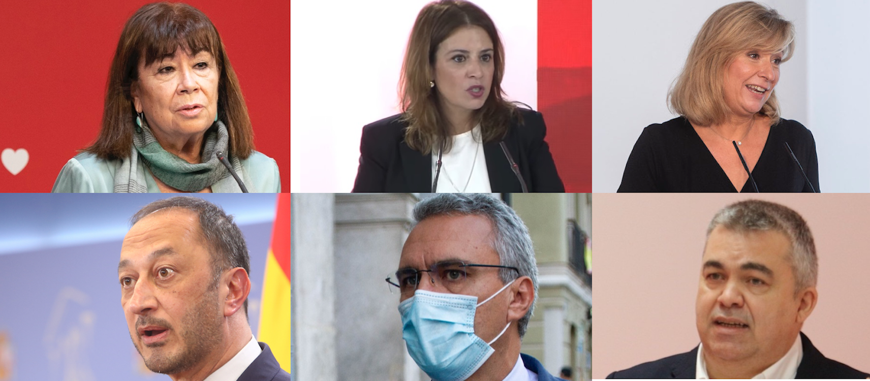 Cristina Narbona, Adriana Lastra, LLanos Castellanos, Alfonso Gómez de Celis, Javier Izquierdo y Santos Cerdán: los 6 nombres con más poder en el nuevo PSOE de Sánchez. EP 